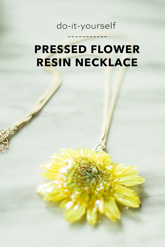 Wedding Flower Resin Necklace