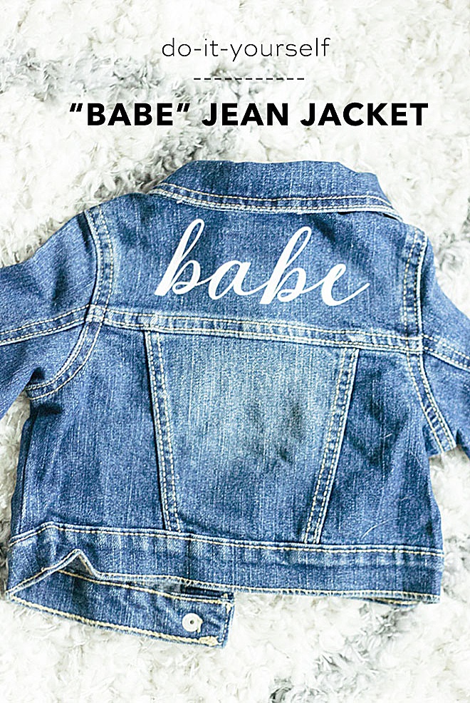 CUTE ALERT! Custom babe jean jacket tutorial with Cricut.