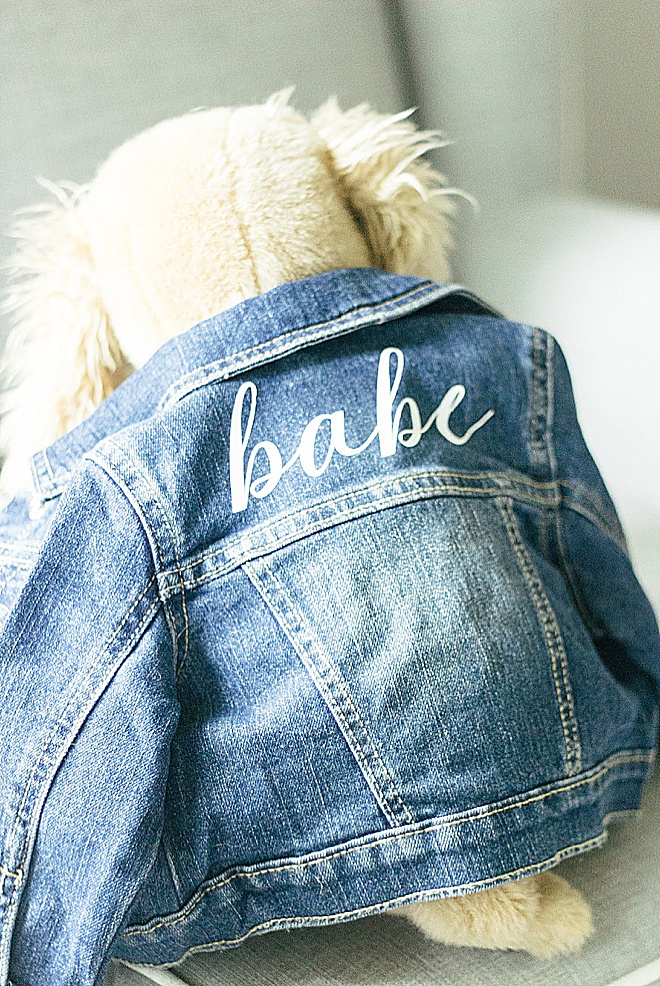 What could be more adorable than a jean jacket on a baby? Adding a little 