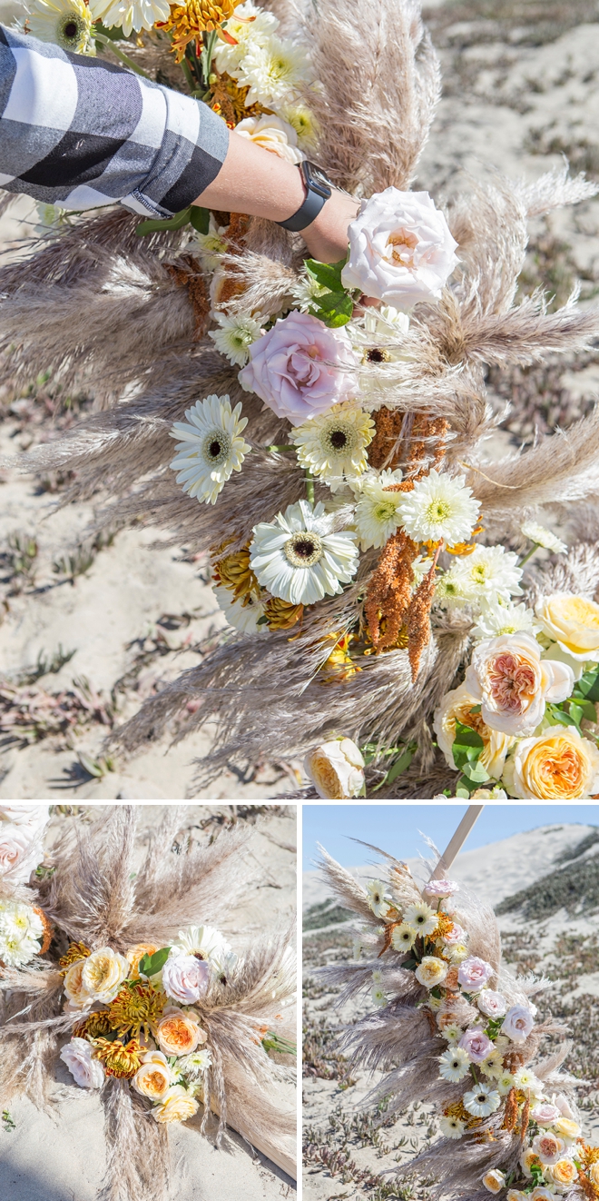 How to arrange your own wedding arch flowers, the easy way!