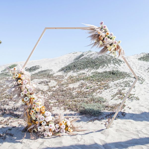 WOW! This DIY Hexagon Wedding Arch Floral Design Is AMAZING!