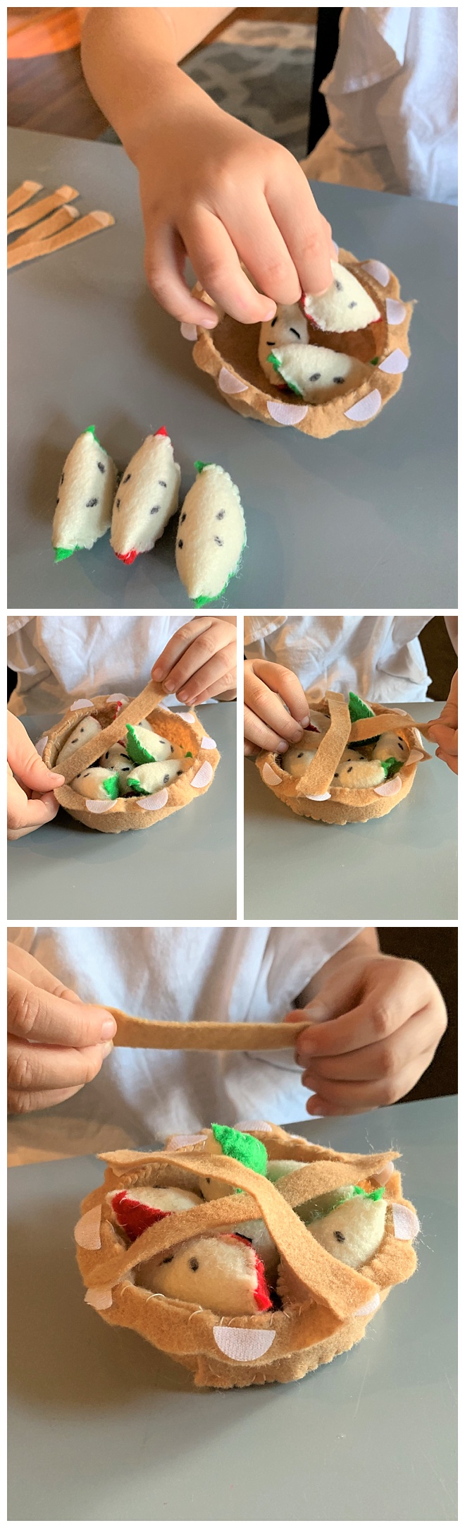 How to make a felt apple pie