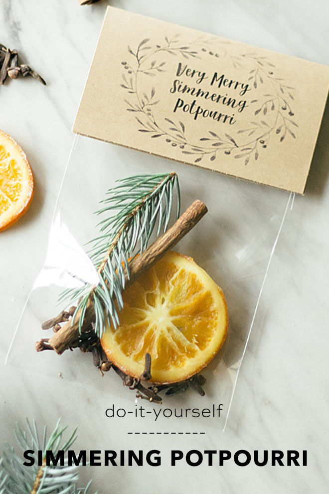 Your guests will love this very merry simmering potpourri wedding favors!