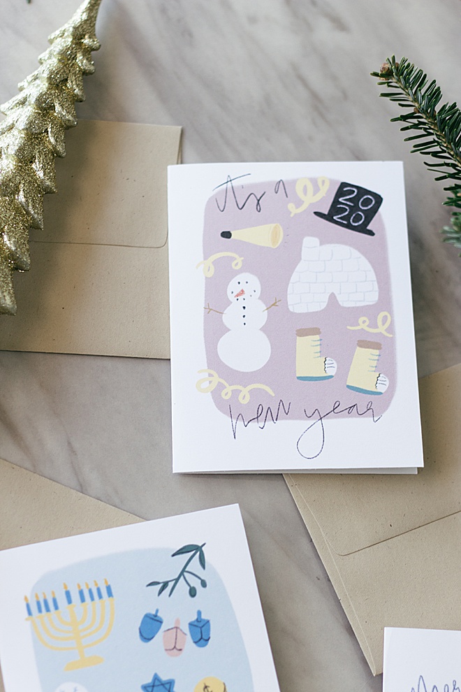 How CUTE are these free holiday card printables from Hein & Dandy?!