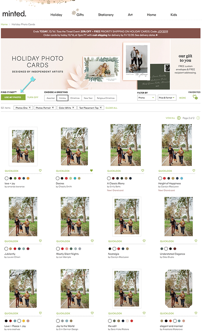 Have you seen the "use my photo" feature from Minted?