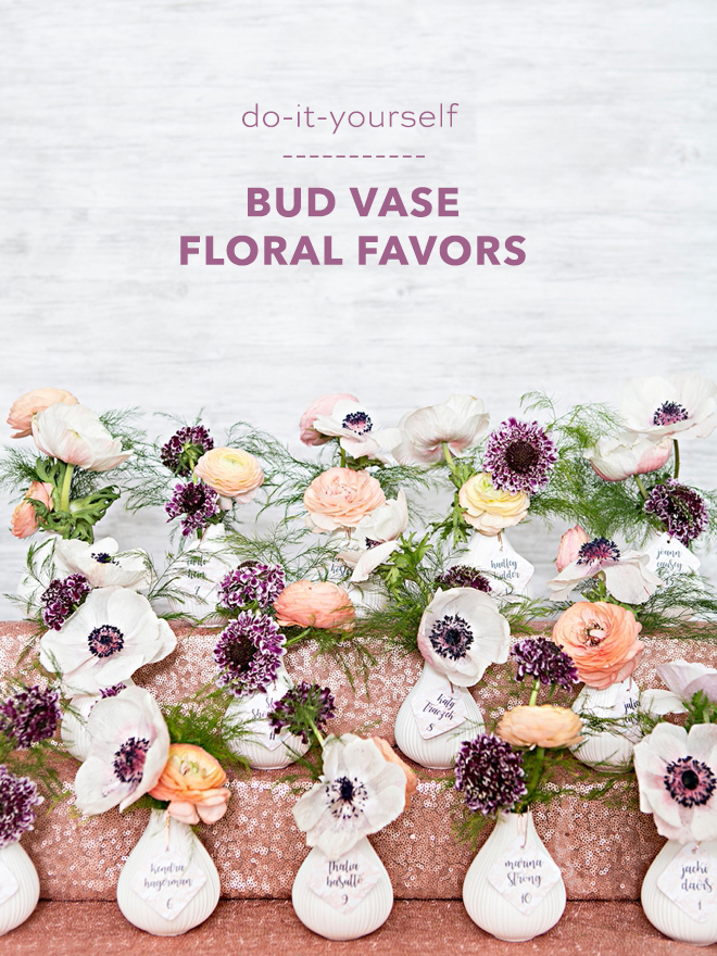 How to make gorgeous bud vase floral favors!