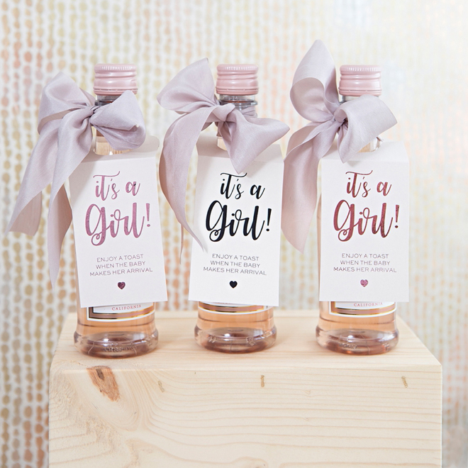 Wine bottles for baby sales shower favors