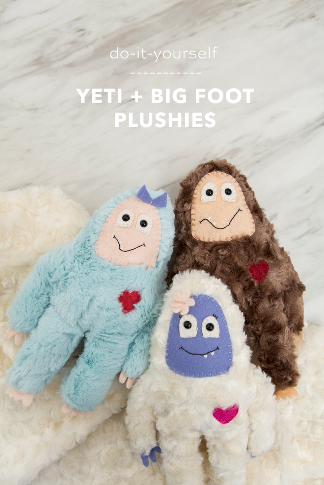 How to make your own yeti and big foot stuffed animals!