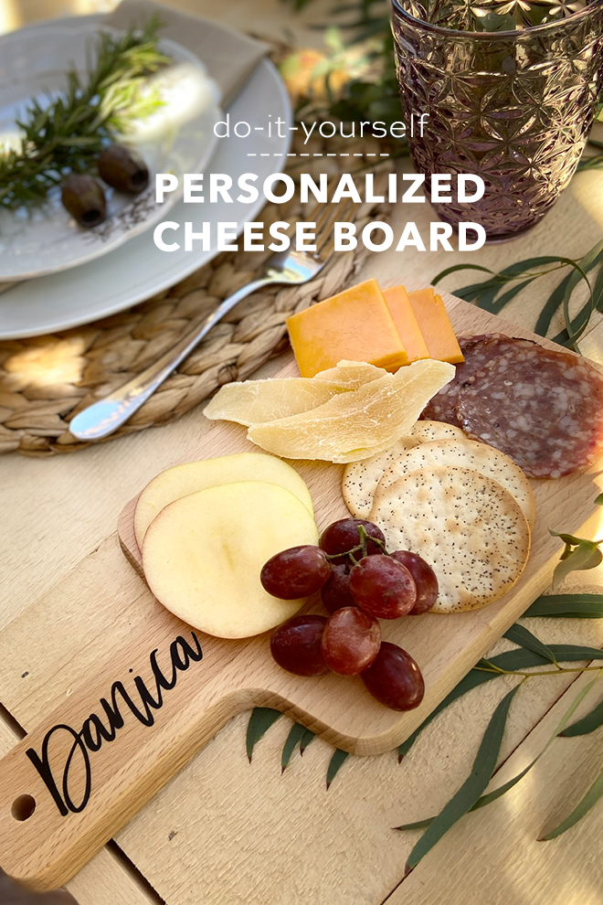 Create These Adorable Personalized Cheese Boards for your next event