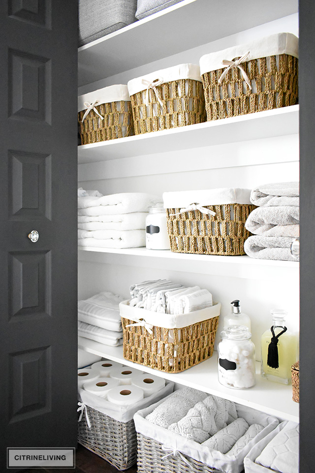 Narrow Linen Closet Storage Options Made Easy - Sabrinas Organizing