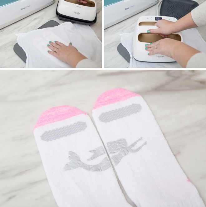 How to make custom ocean themed socks with your Cricut!