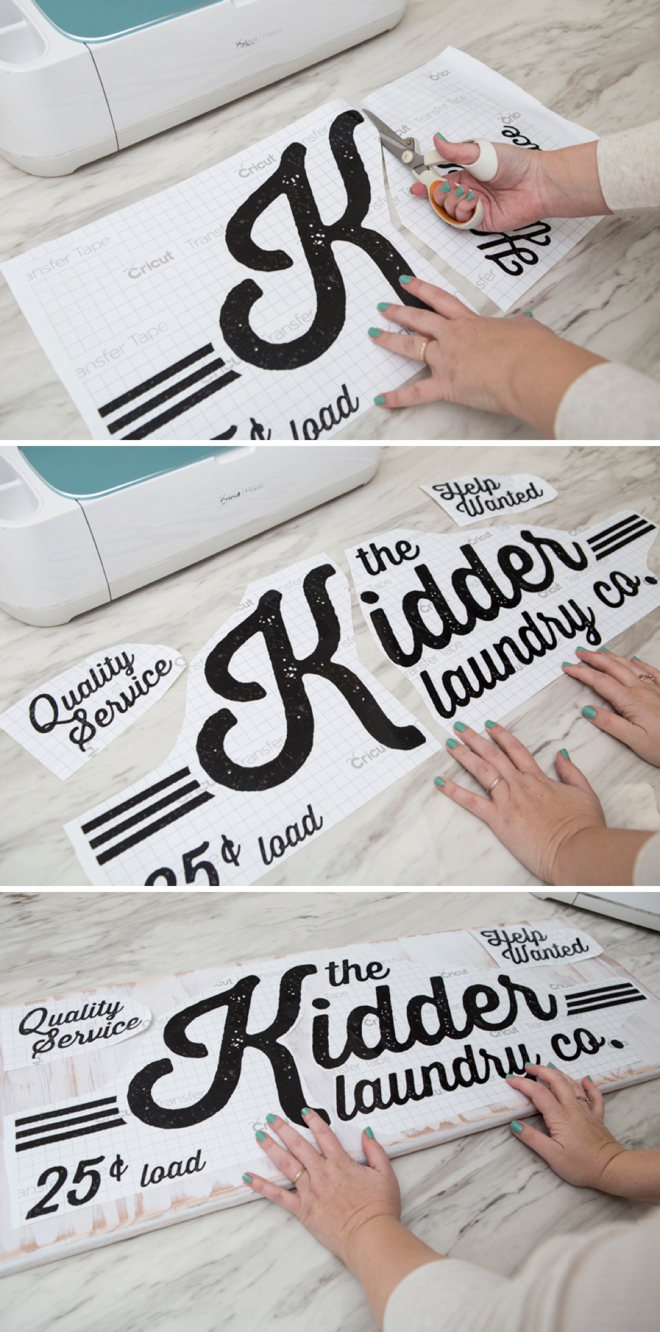 Learn how to make a custom laundry sign for your family!
