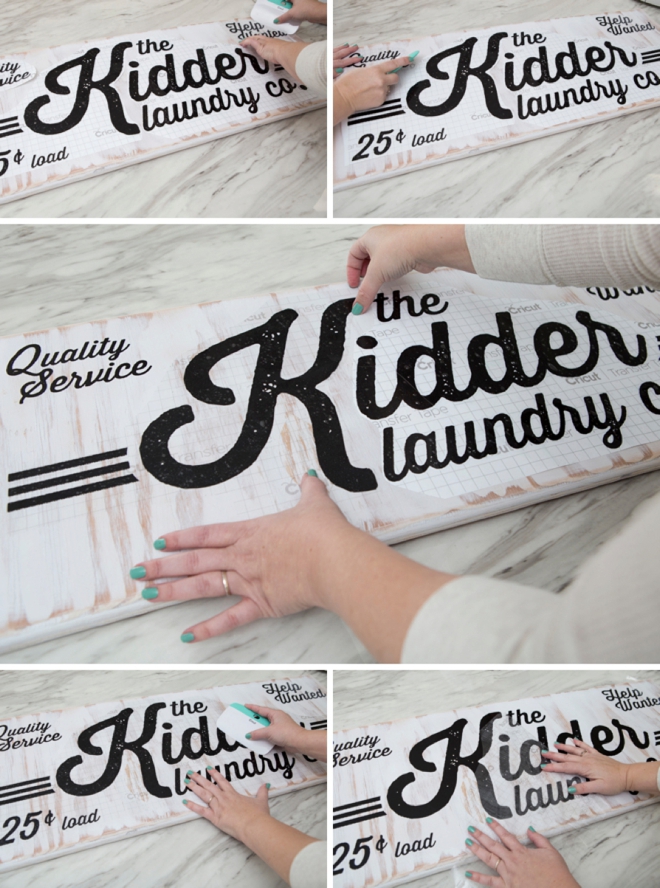 How to make an oversized laundry sign using your Cricut!