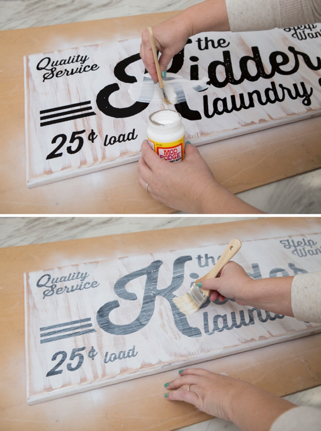 Learn how to make a custom laundry sign for your family!