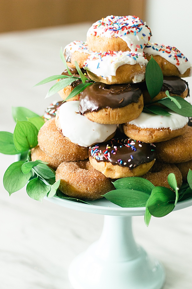 NUM! Create this tasty and beautiful donut wedding cake for your big day!