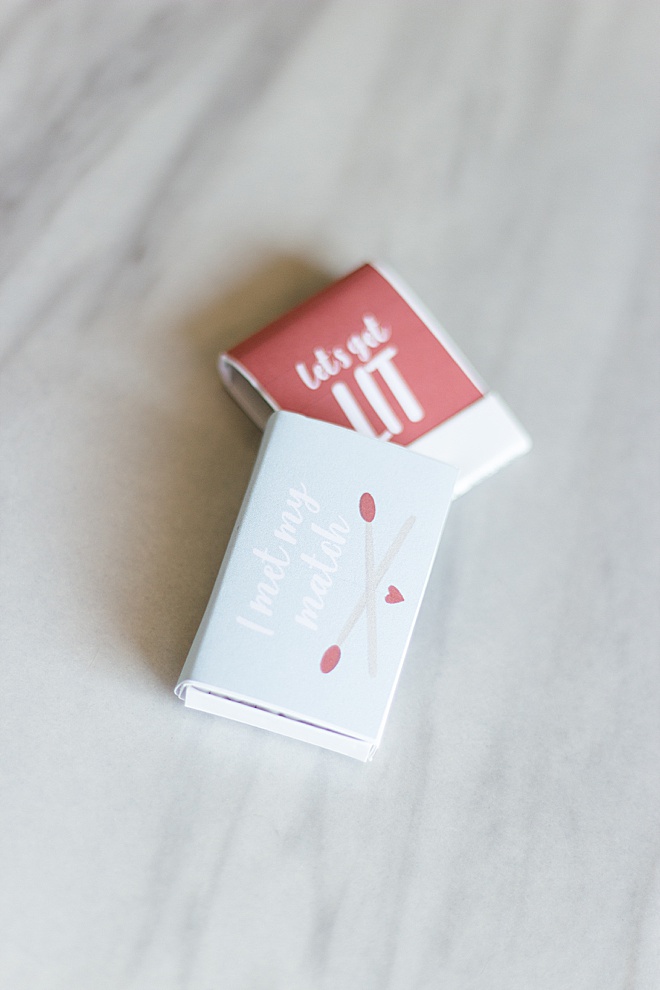 Let's get LIT with this adorable wedding favor matches DIY tutorial.