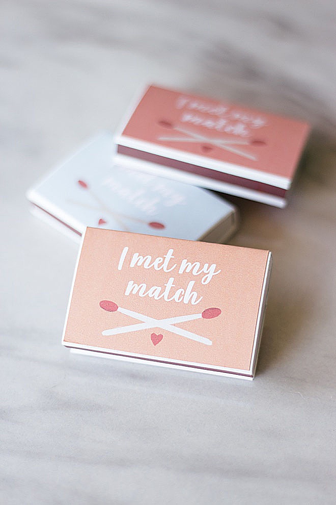 Let's get LIT with this adorable wedding favor matches DIY tutorial.