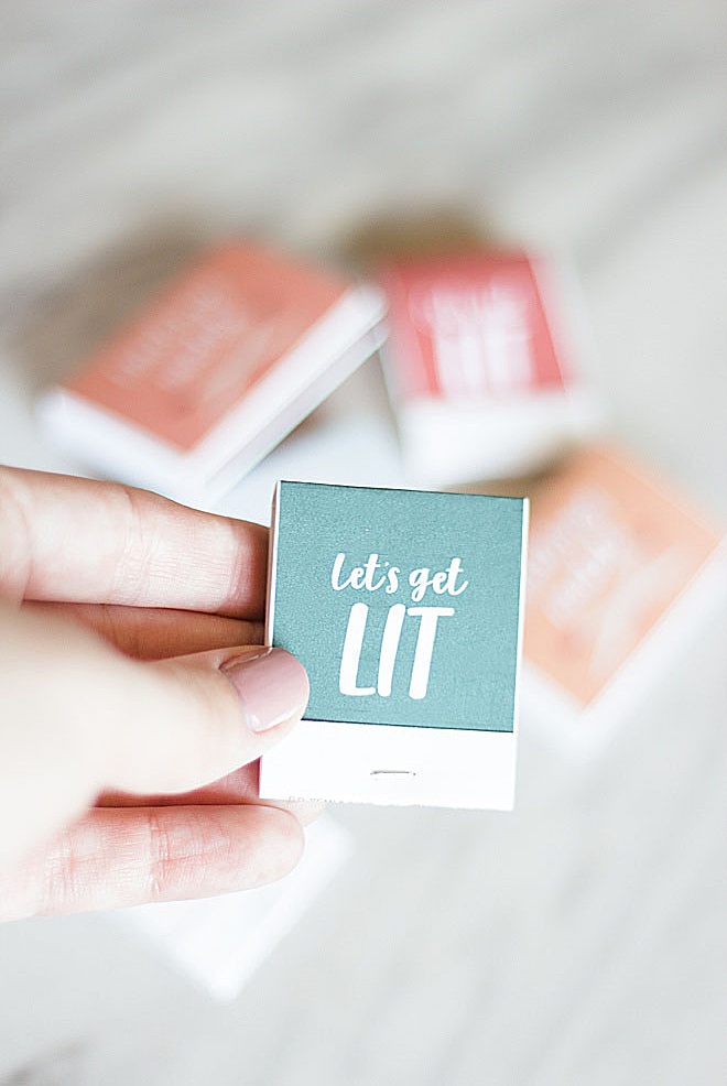 Let's get LIT with this adorable wedding favor matches DIY tutorial.