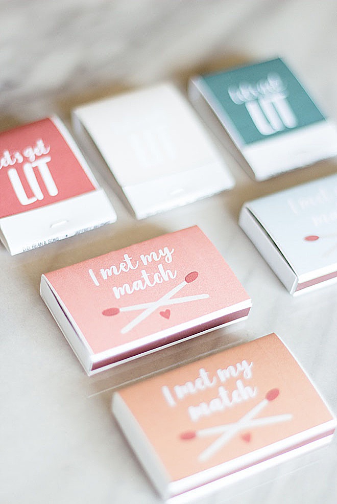 Let's get LIT with this adorable wedding favor matches DIY tutorial.