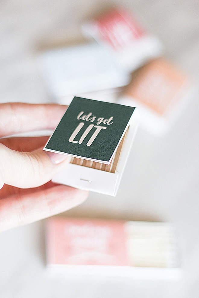 Let's get LIT with this adorable wedding favor matches DIY tutorial.