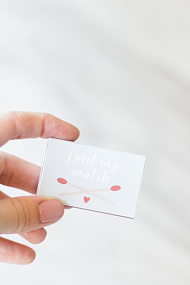 Let's get LIT with this adorable wedding favor matches DIY tutorial.