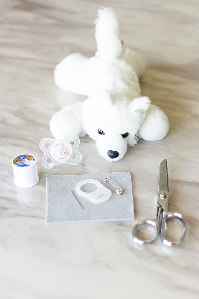 Pacifier with hot sale stuffed animal