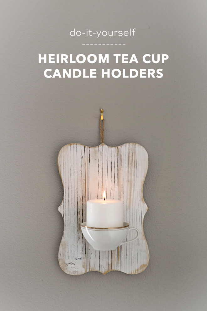How to make vintage teacup candle holders!
