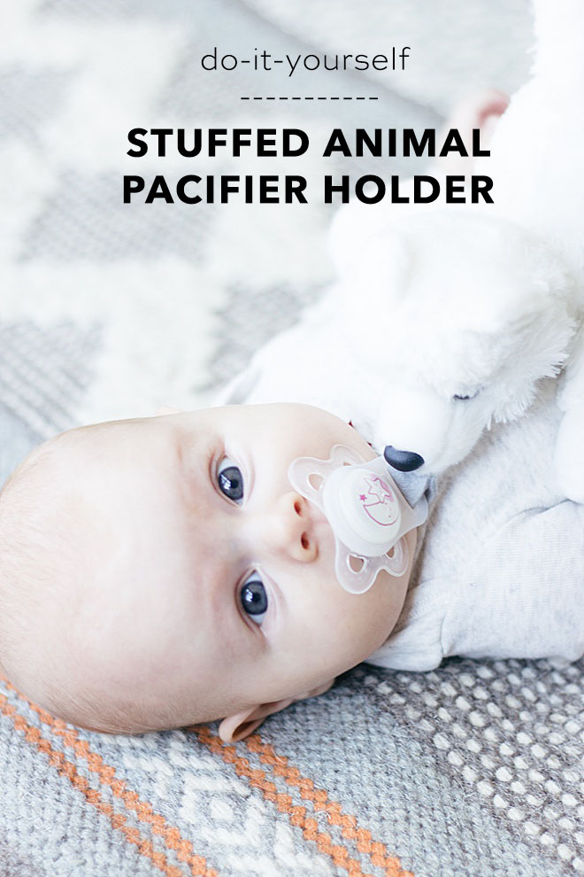 DIY Stuffed Animal Pacifier Holder for the Pacifier Your Baby Likes