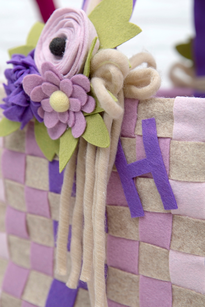 Make your own amazing woven felt baskets, free pattern!