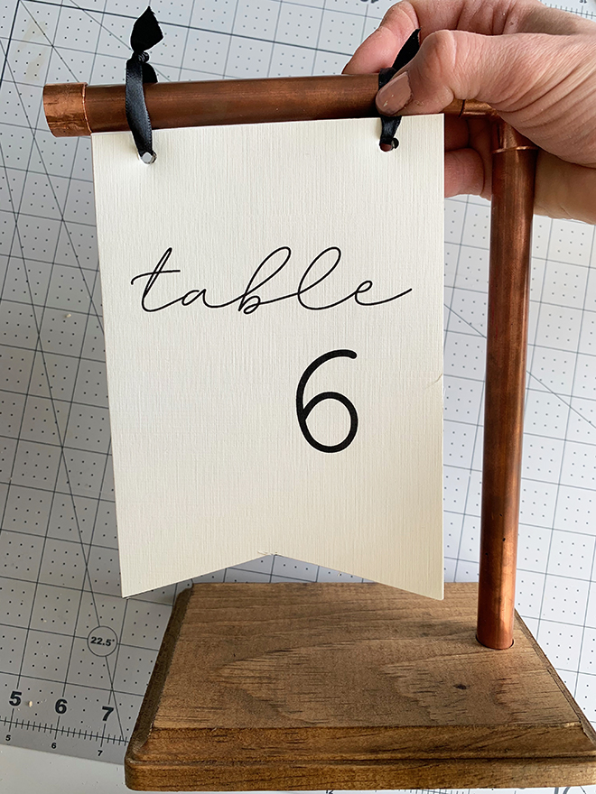 Simple DIY Copper Table Number Tutorial