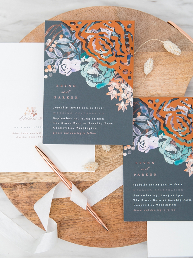 Stunning, Homemade Wedding Invitation Wraps With Minted & Cricut (6 ways!)