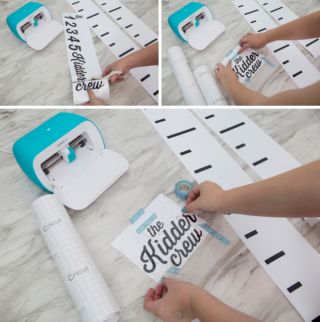 DIY personalized kids growth chart with Cricut Joy!