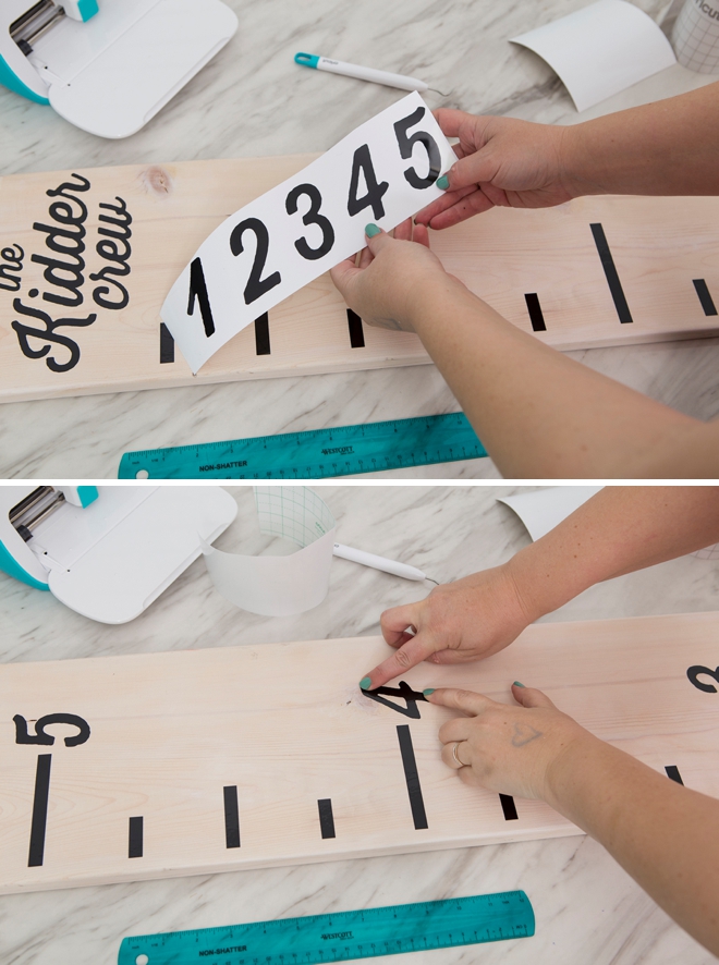 How to make an oversized ruler to mark kids growth!