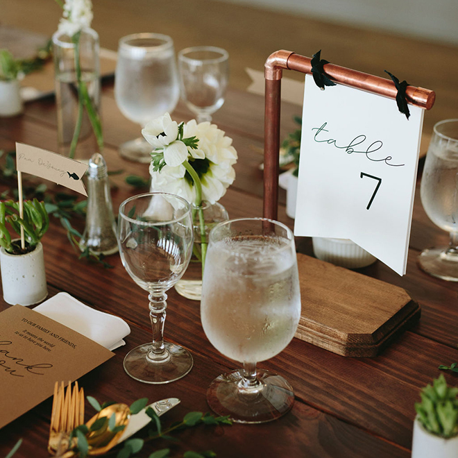 How to make Industrial Table Numbers