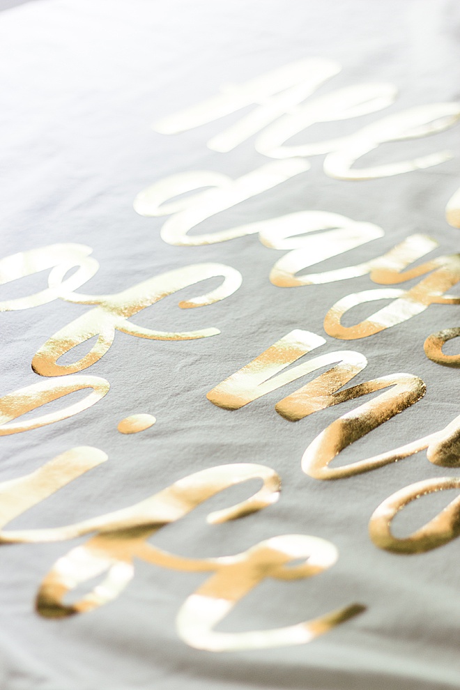 WOW! Make this gold foil wedding tapestry at home with Cricut!