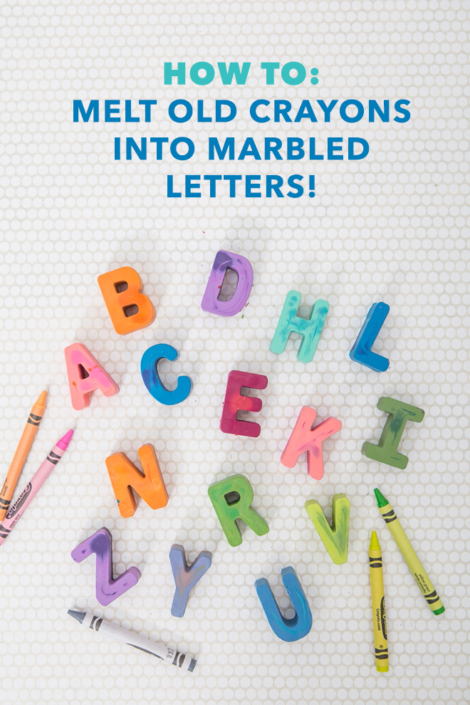 How to make marbled alphabet crayons!