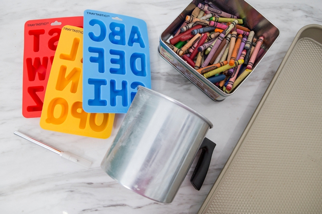 Melt down old crayons to turn them into these gorgeous alphabets!