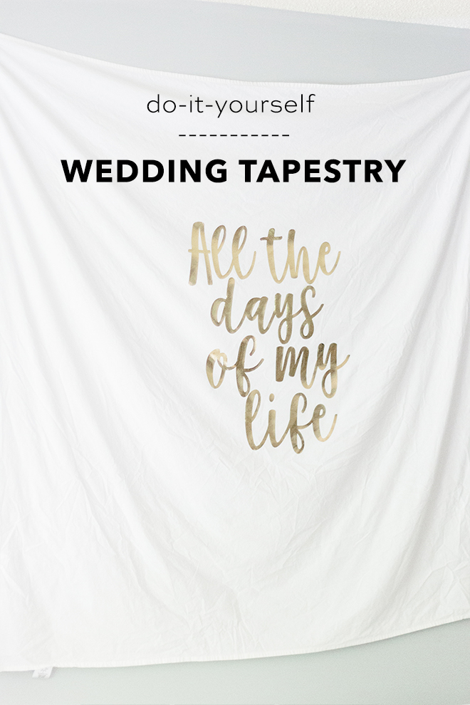 WOW! Make this gold foil wedding tapestry at home with Cricut!