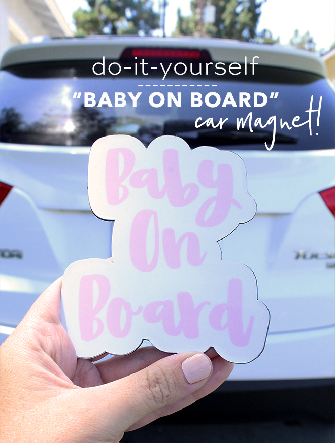 Download Diy Baby On Board Car Magnet Something Turquoise