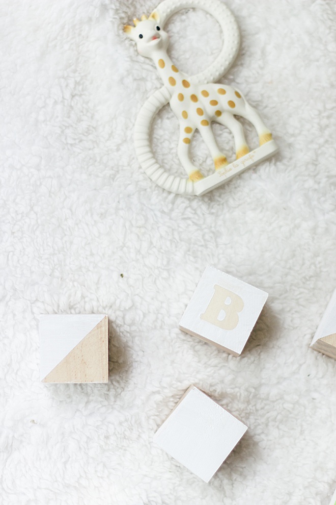 I love watching my baby learn to play every single day. Learn how to make these simple wood blocks on the blog!