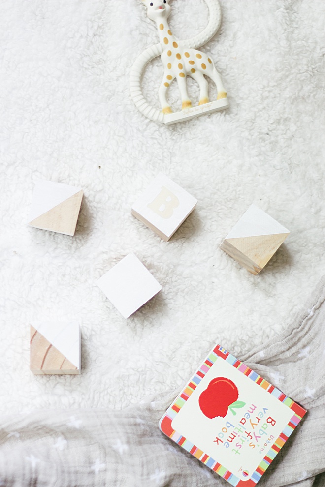 I love watching my baby learn to play every single day. Learn how to make these simple wood blocks on the blog!