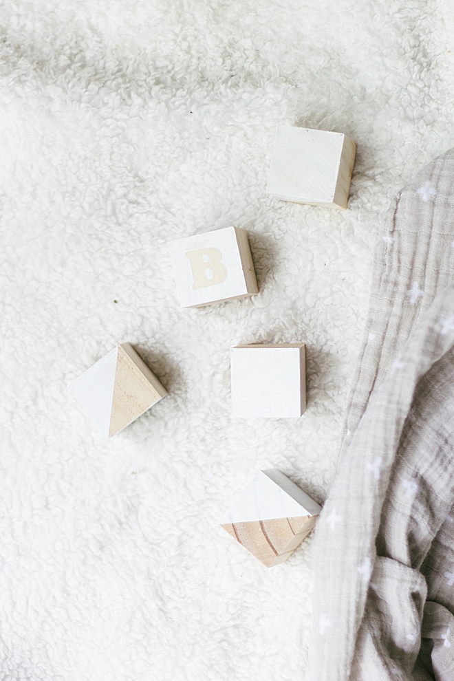 I love watching my baby learn to play every single day. Learn how to make these simple wood blocks on the blog!