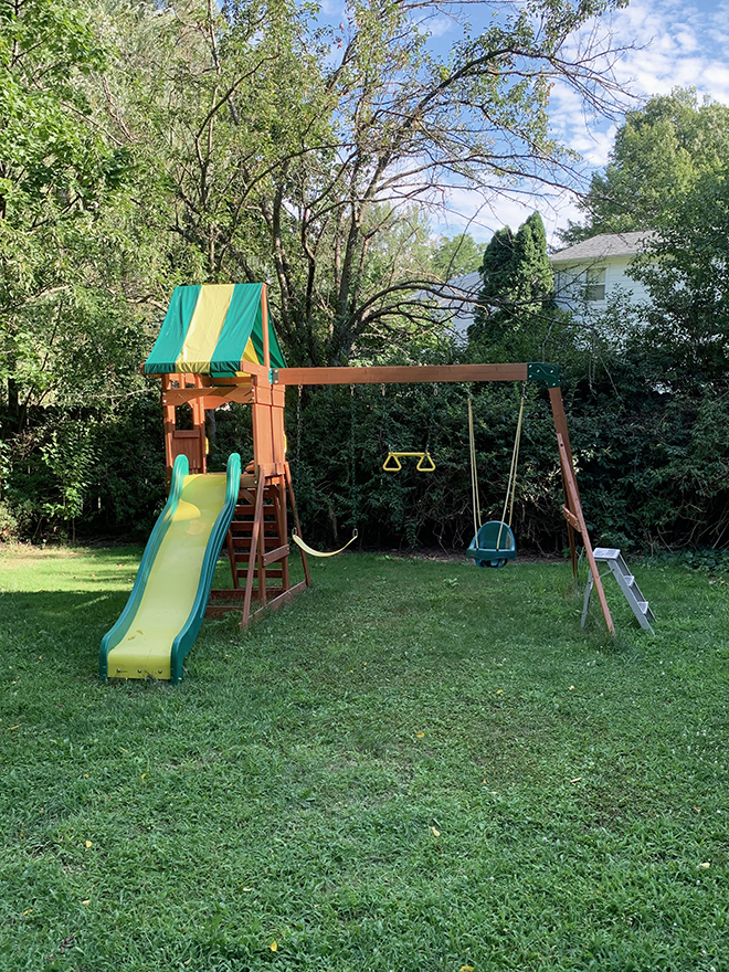 You have to see the after for this basic play set upgrade!