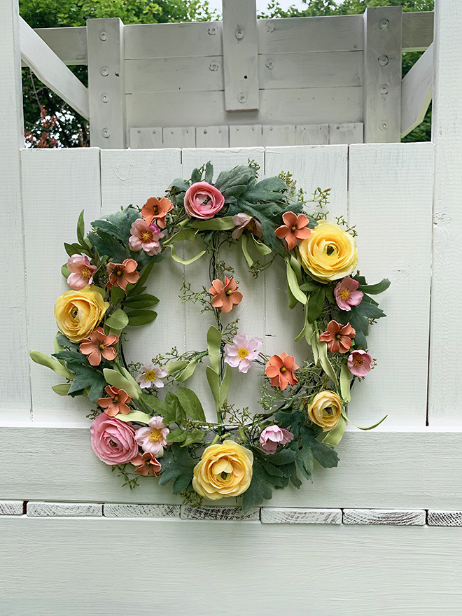 This charming DIY peace wreath makes this play set makeover extra special!