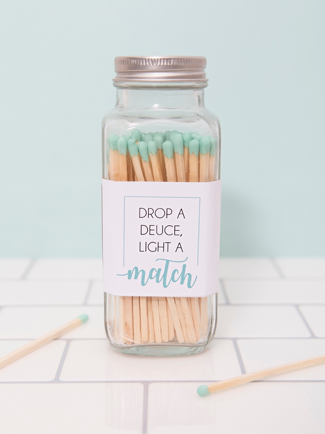 Drop a deuce and light a match, free printable labels