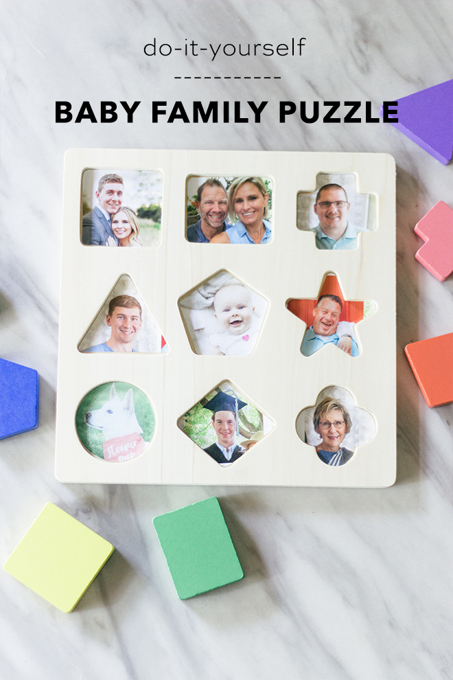 Your baby loves seeing faces! Make this custom puzzle filled with loved ones to help your baby's memory and dexterity!