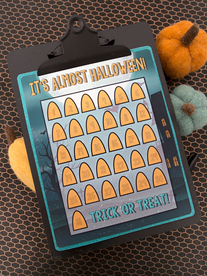 Printable Halloween Countdown Calendar Something Turquoise