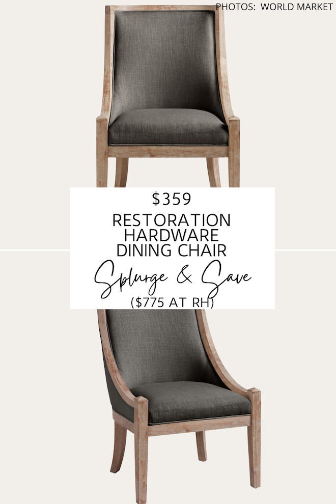 Looking for Restoration Hardware dupes? This Restoration Hardware 19th Century French Empire dining chair dupe will give you the Restoration Hardware look for less. #decor #diningroom #armchair #seating #table #dupes #knockoff