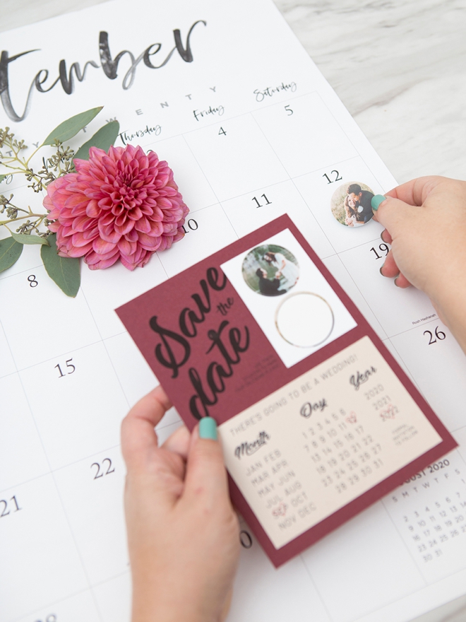 Free printable calendar-style Save the Date invitations!