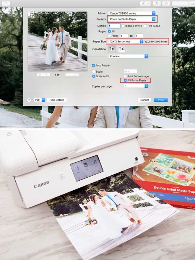 Use your Canon TS9521C to make these oversized photo trays!